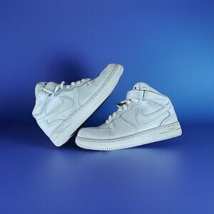 Nike Air Force 1 Mid (GS) Youth's Size 2.5Y Sneakers Triple White